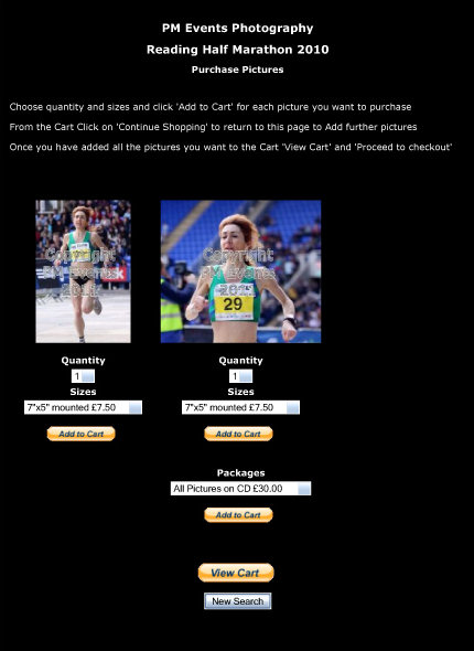 Purchase chosen photos